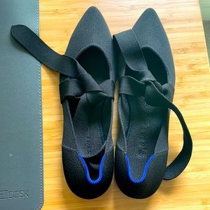 Rothy’s black Mary Jane style pointed flats. Size 8, gently used.